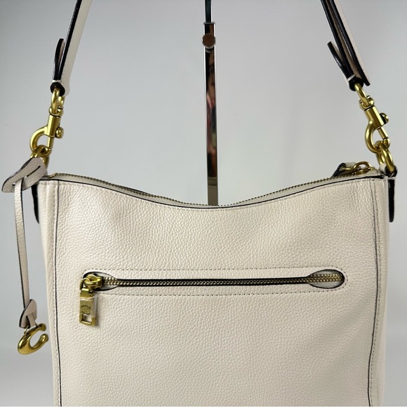 NEW Women’s Coach Chaise Pebble Leather Crossbody Cream - Picture 5 of 13